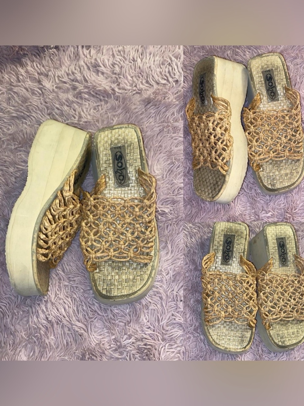 Y2K 90s woven slipper slides 🏝️😍